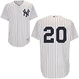 Jorge Posada New York Yankees Authentic Home Pinstripe Jersey By Majestic