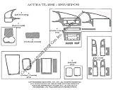 Acura TL Dash Trim Kit 02-03 - 25 pieces - Chrome