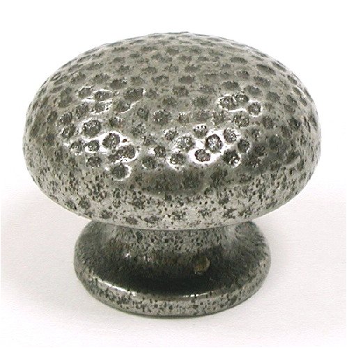 Large Solid Iron Knob - Large Warwick Knob in Pewter