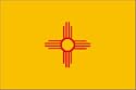 New Mexico State Flag Rayon On Staff 4 in. x 6 in.