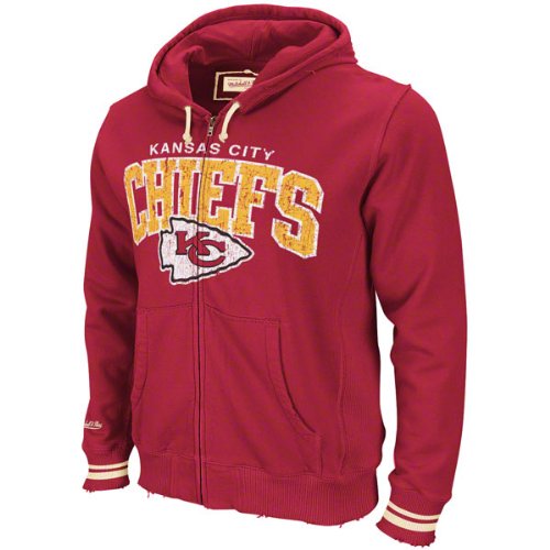 Kansas City Chiefs Mitchell & Ness Red Arch Full-Zip Hooded Fleece