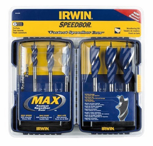 Irwin 3041006 Speedbor Max 6 Piece 1/2-Inch to 1-1/4-Inch Self Feeding Spade Bit Assortment