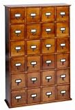 Leslie Dame Library Card File Multimedia Cabinet Oak CD-456