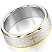 Silver Gold Stainless Steel Ring Band Bible Lords Prayer Cross Wedding