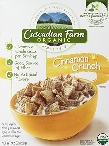 CASCADIAN FARM CEREAL CNNMN CRUNCH, 9.2 OZ