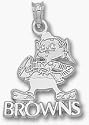 Cleveland Browns "Brownie Logo" 3/4" Pendant - Sterling Silver Jewelry