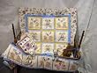 Cozy Teddies and Bunnies Hand Peiced Quilt and Bumperpad Set