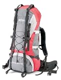 Gelert Core Rucksack - Flame Red/Grey/Rock, 55+10lt