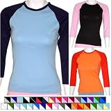 American Apparel Womens 3/4 Sleeve Raglan T-Shirt - Tee