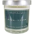 k.hall Designs Flax Linen Vegetable Wax Candle, 60 Hour Burn Time