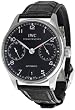 IWC Portuguese Automatic Steel Black Mens Watch IW500109