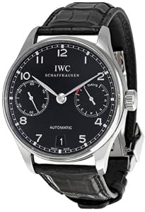 IWC Portuguese Automatic Steel Black Mens Watch IW500109