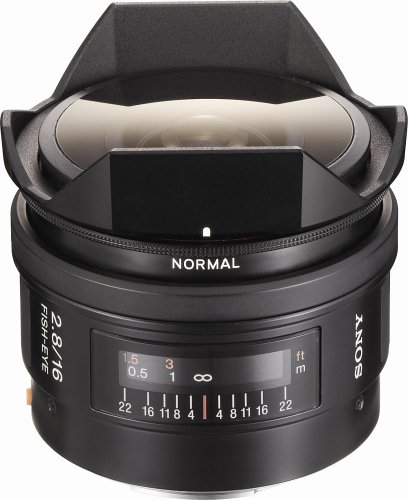 Sony SAL-16F28 16mm f/2.8 Fisheye Lens for Sony Alpha Digital SLR Camera