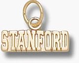 Stanford Cardinal Stanford 3/16 Charm - 14KT Gold Jewelry