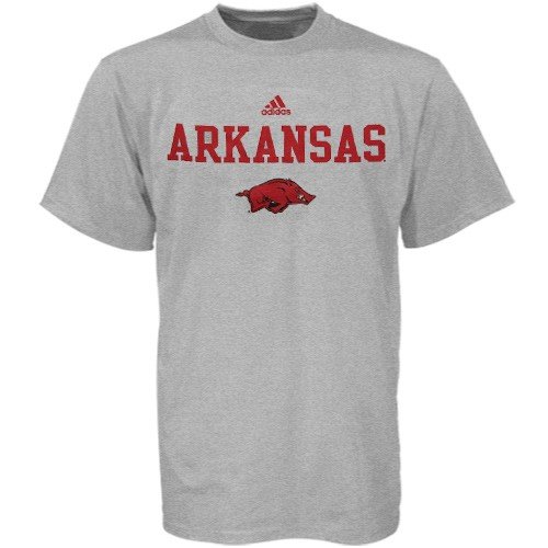 adidas Arkansas Razorbacks Ash Youth Logo T-shirt