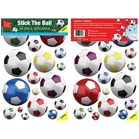 Funtosee Mini Wall Art Decals, Soccer Balls