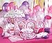Toys : Party Supplies - Girls Lil' Cupcake 1st Party Supplies - Deluxe Pack for 8
