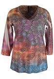 Avenue Plus Size Embellished Zen Thermal Screen Tee (PAISLEY ARTIST,14/16)