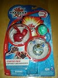 Bakugan Bakubronze Red Pyrus Helios Dragonoid, Haos Motra, Green Mystery Starter Pack