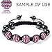 RUBYCA USA Flag Czech Crystal Round Disco Ball Clay Beads fit Shamballa Jewelry (20pcs, 10mm)