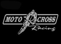 MotoCross Racing Upstream Images Silver Vinyl Wildlife Car Truck Window Decal Sticker