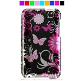 Zebra Snap On Case for Itouch 2nd and 3rd generation Ipod Touch 8G 16G 32GB 64GB (Black Pink Flower)