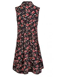 Winter Polyester/Rayon Floral Print  Shirt  Dress