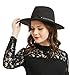 Women or Men Woolen Felt Fedora Vintage Short Brim Crushable Jazz Hat, Chain Belt 58-60cm