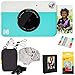 Kodak Printomatic Instant Camera (Blue) Gift Bundle + Zink Paper (20 Sheets) + Deluxe Case + 7 Fun Sticker Sets + Twin Tip Markers + Photo Album + Hanging Frames + Comfortable Neck Strap