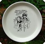 Review Staffordshire  / c1940 Comic Risque Hand Painted Ashtray Divinity Hamlet