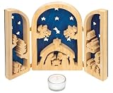 Crèche avec bougie chauffe-plat