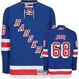 JAGR #68 New York Rangers RBK Premier NHL Hockey Jersey by Reebok (NHLPA Certified Custom Sewn Authentic Twill)
