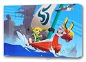 ZELDA LEGEND OF WIND WALKER MOUNTED CANVAS ART 28X20"