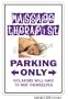MASSAGE THERAPIST ~Sign~ parking signs masseuse therapy