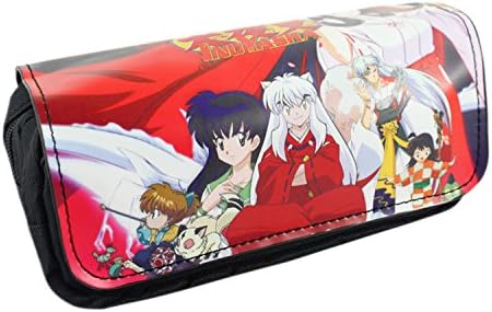 Anime Cartoon Inuyasha Pencil Bag Students Stationery Multifunctional Bags