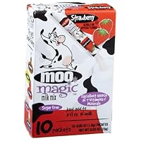Moo Magic Drink Mix Sugar Free Strawberry Milk Flavor, 10-Count Sticks (Pack of 12)