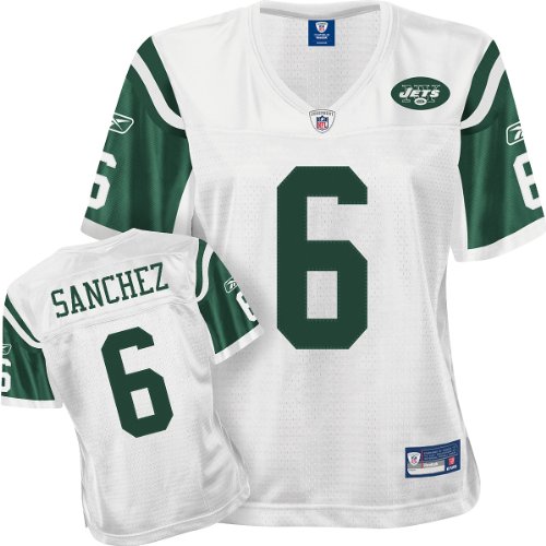 Reebok New York Jets Mark Sanchez Women's Premier White Jersey XX Large
