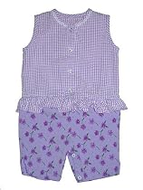 Stylease Picnic Lavender One-piece Outfit, 3 to 6 Months