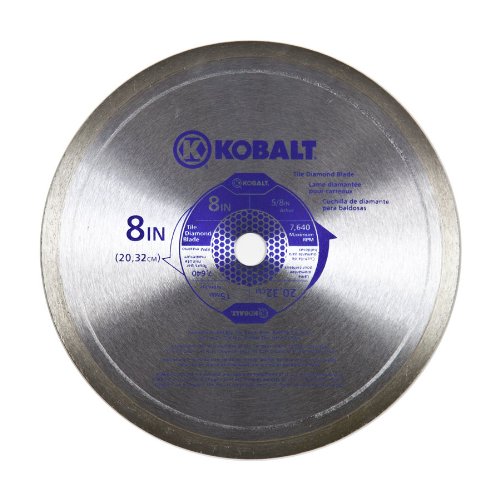 Kobalt 8" Continuous Rim Diamond Tile Saw Blade TL8SPL 26613 jptool067