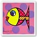 Dotty Fish by Romero Britto 7.5"x7.5" Art Print Poster