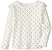 Kidtopia Little Girls' Long Sleeve Polka-Dot Tee with Flutter Sleeves