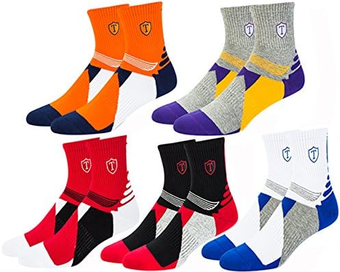 WEILAI Men's Fashion Colorful Casual Crew Socks 5 Pack