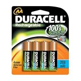 Buy Duracell DC1500B4N AA NiMH Duracell Rechargeable Batteries, (4 Batteries) by Duracell