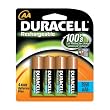 Duracell DC1500B4N AA NiMH Duracell Rechargeable Batteries, (4 Batteries)