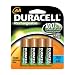 Duracell DC1500B4N AA NiMH Duracell Rechargeable Batteries, (4 Batteries)