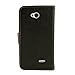 LG Optimus L70 Case, Fulland Wallet Card Holder PU Leather Pouch Flip Leaf Style Case Cover with Stand for LG Optimus L70 Plus Stylus Pen and Screen Protector -Black