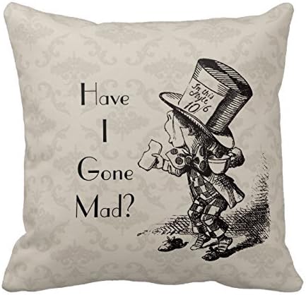 Mad Hatter Pillow Covers 18x18 by Rainy man
