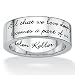 PalmBeach Jewelry Stainless Steel Inspirational Helen Keller Message Band