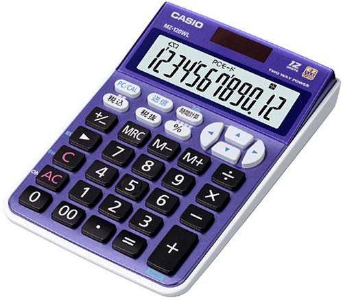 CASIO ���C�����X�e���L�[�d�� �~�j�W���X�g�^�C�v �u���[ MZ-120WL-BU-N 12��