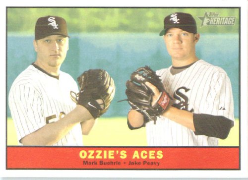 2010 Topps Heritage #337 Jake Peavy / Mark Buehrle - Chicago White Sox (Ozzie's Aces) (Baseball Cards)